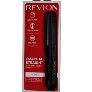 Revlon Essentials Smooth and Straight Ceramic Flat Iron New